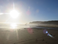plage soleil couchant ouest de chiloe