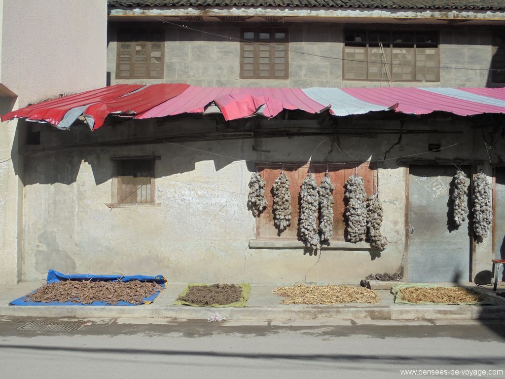 Rue tibétaine - champignons séchés - Garzê ou Gānzī