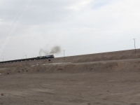 la route en Iran dans le desert train