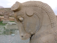 sculpture perse tête de cheval