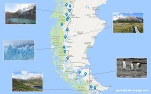 patagonie itineraire carte touristique