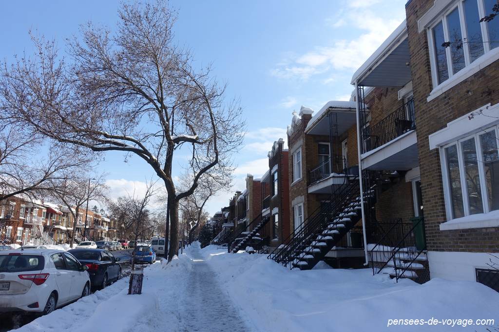 rues de Montréal en hiver