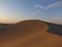 dune de sable coucher du soleil